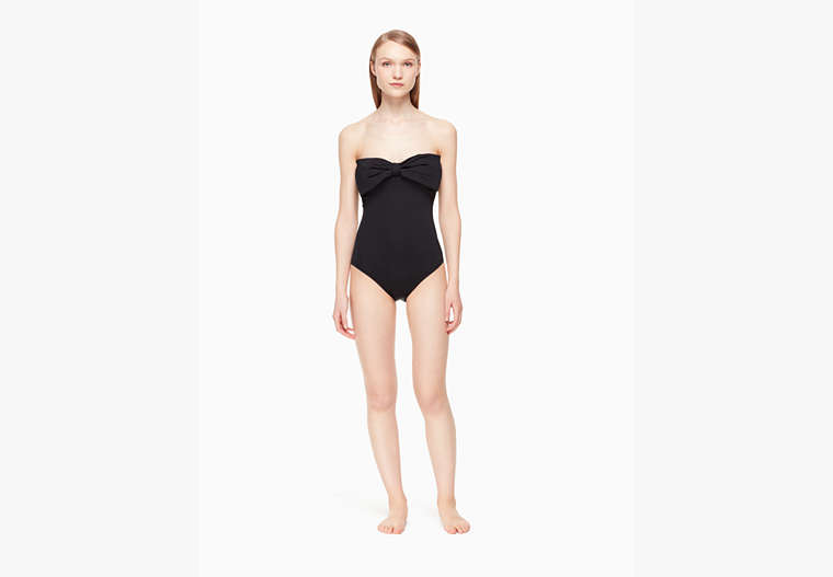Kate Spade,georgica beach bandeau one-piece swimsuit,Black