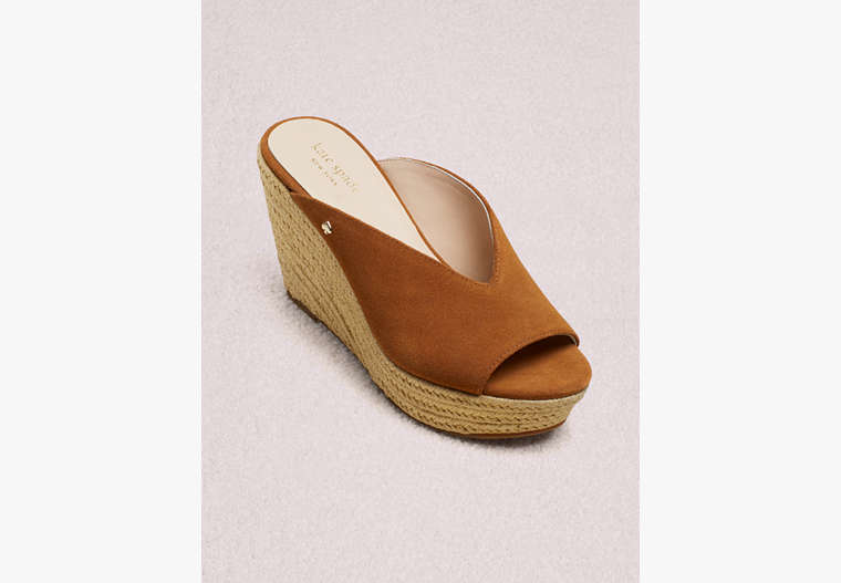 Kate Spade,thea wedge sandals,sandals,Warm Gingerbread/Picnic Red