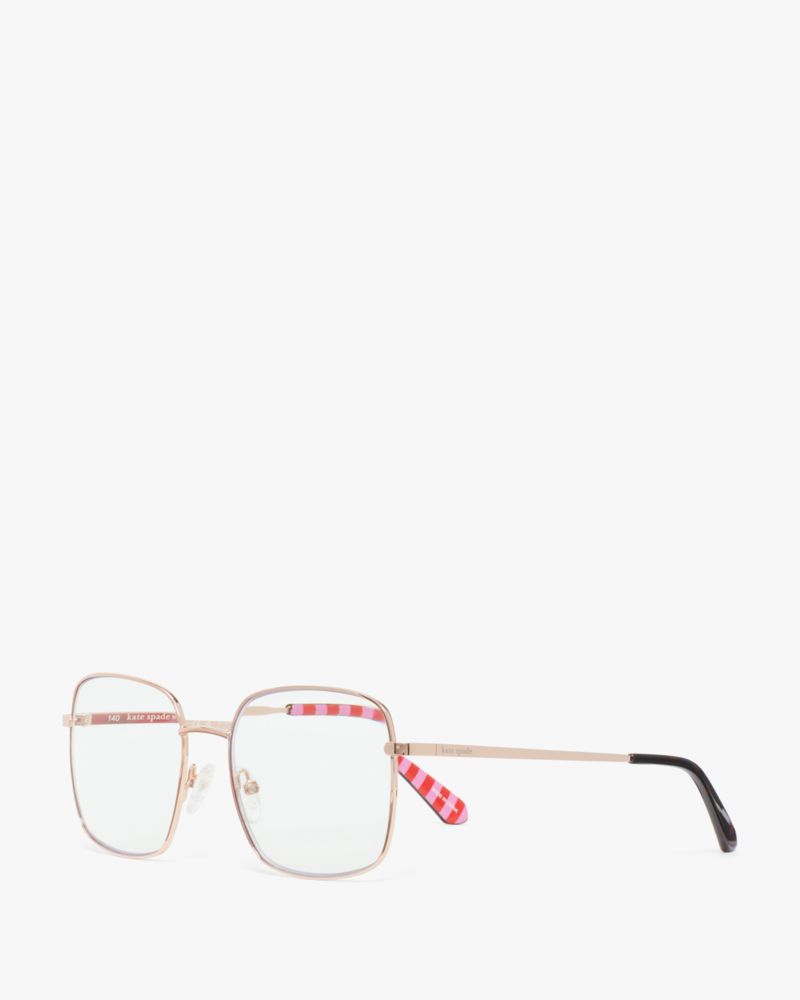 Kate Spade,Salome Readers,Reading,Square,Tortoise,Adjustable Nose Pads,Gold Metal,Casual,