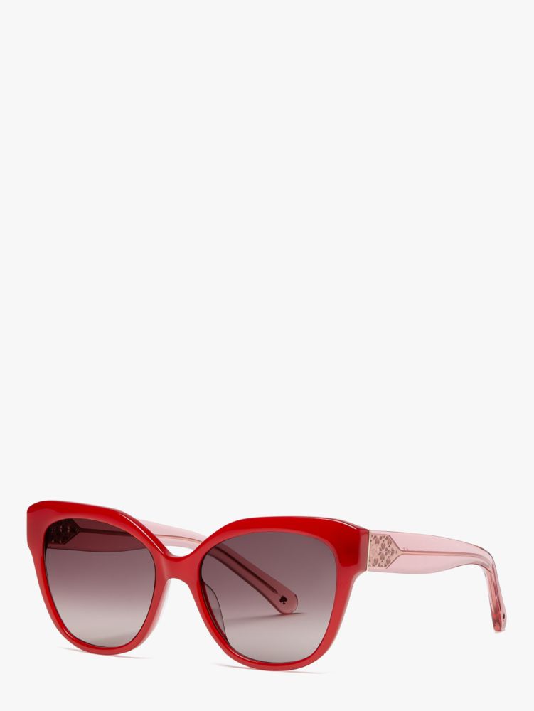 Kate Spade,Savanna Sunglasses,Cat Eye,Acetate,Color Block,Integrated Nose Pads,Casual,