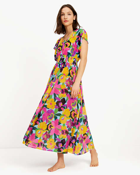 Kate Spade,Orchid Bloom Maxi Cover Up Dress,Orchid Bloom print,Multi