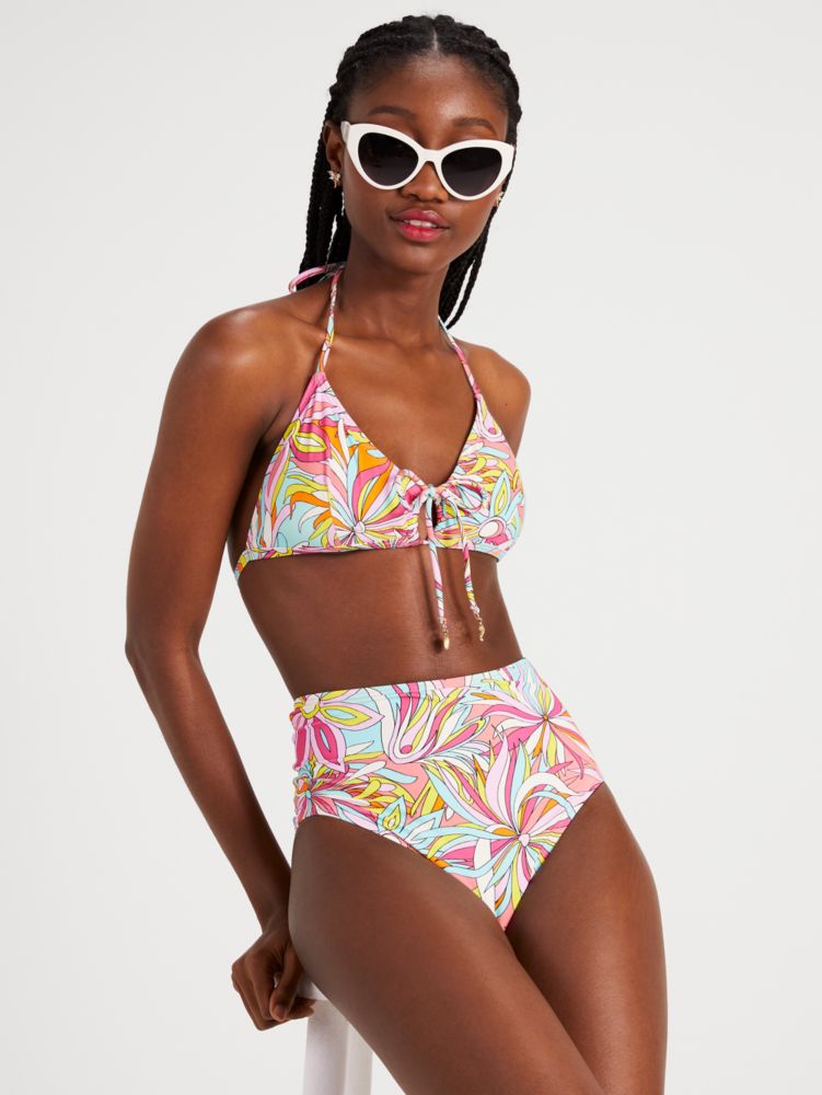 Swim Bras for under Shirt Women Floral Print Bikinis Halter Strap
