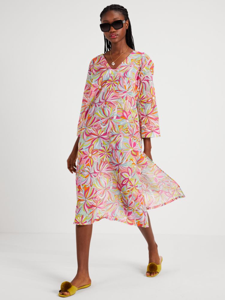 Kate Spade,Anemone Floral Cover-up Caftan,