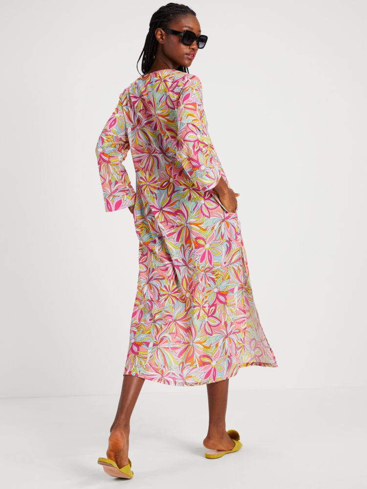 Anemone Floral Cover-up Caftan