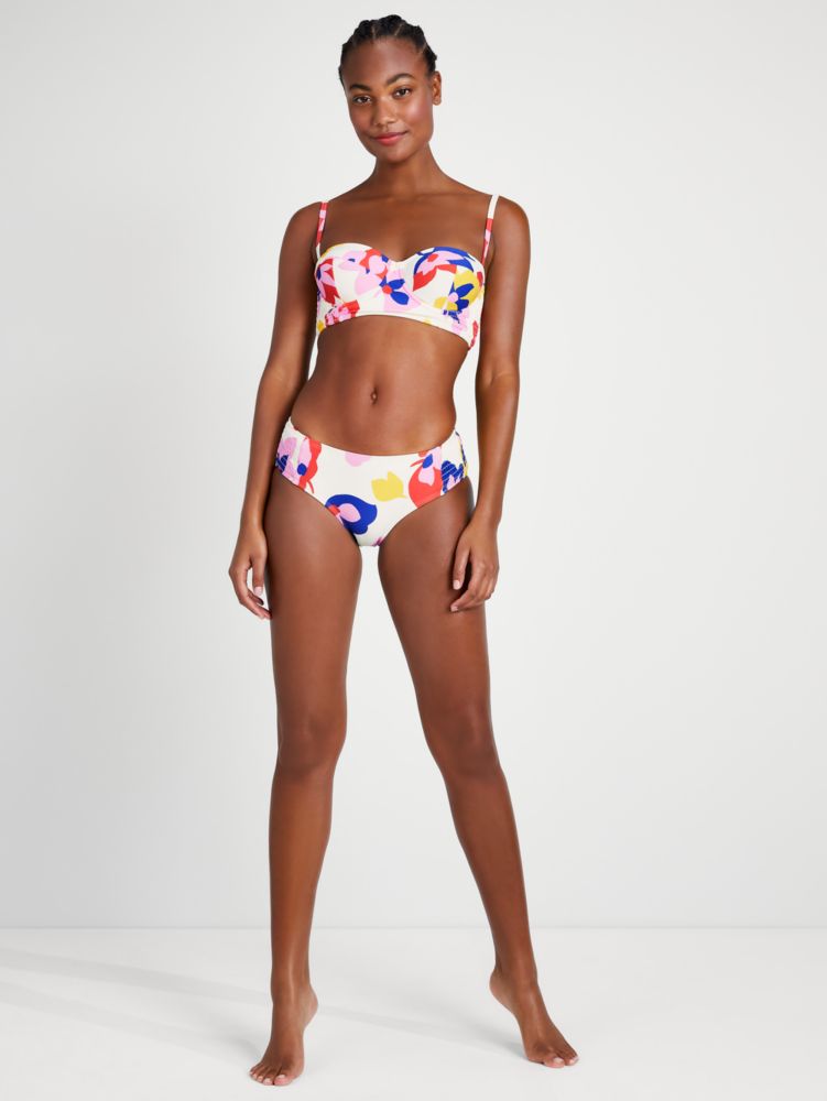 Kate Spade,Summer Floral Smocked Bikini Bottom,swimwear,