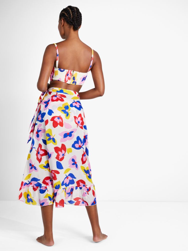 Kate Spade,Summer Floral Ruffle Pareo,
