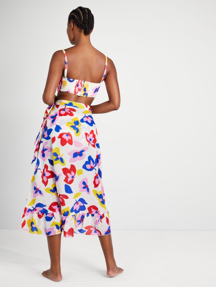 Kate Spade,Summer Floral Ruffle Pareo,