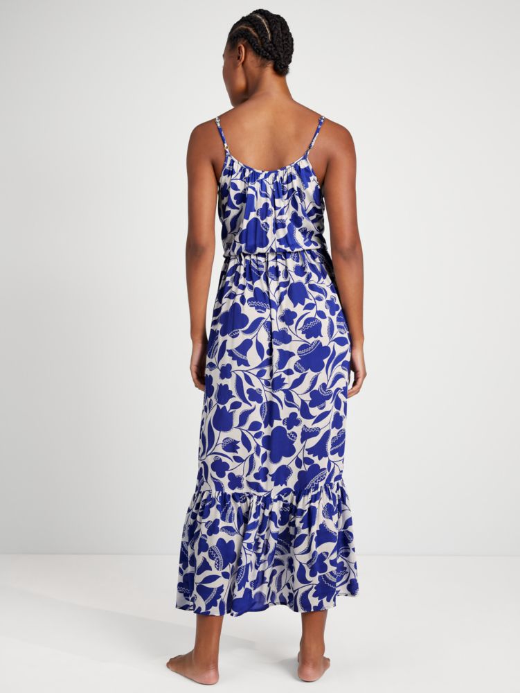 Zigzag Floral Cover-up Maxi Dress, , Product