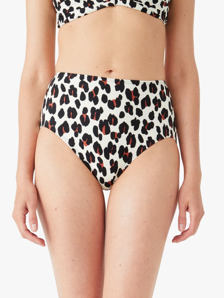 Kate Spade,fiji feline high-waist bikini bottom,swimwear,