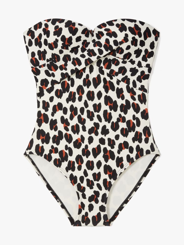 Kate Spade,Fiji Feline Molded-cup Bandeau One-piece,