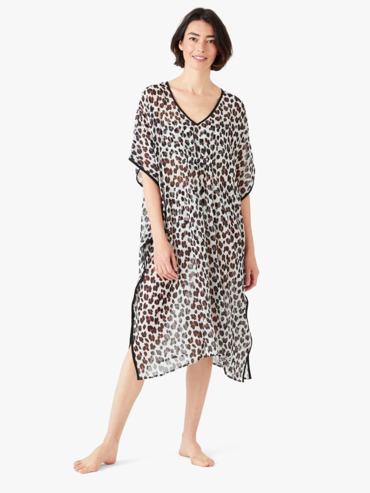 Kate Spade,fiji feline long cover-up caftan,swimwear,