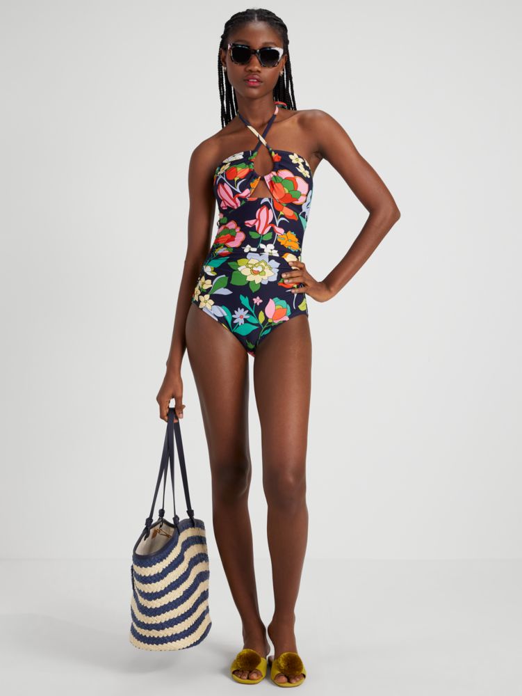 Spaded Flower Power Cheeky One Piece Swimsuit — Maison De Neige