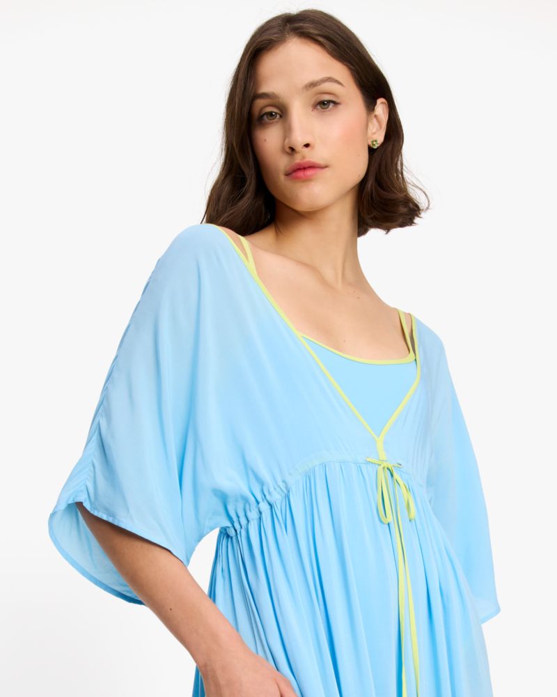 Kate Spade,Colorblock Midi Cover Up Dress,Spring Water