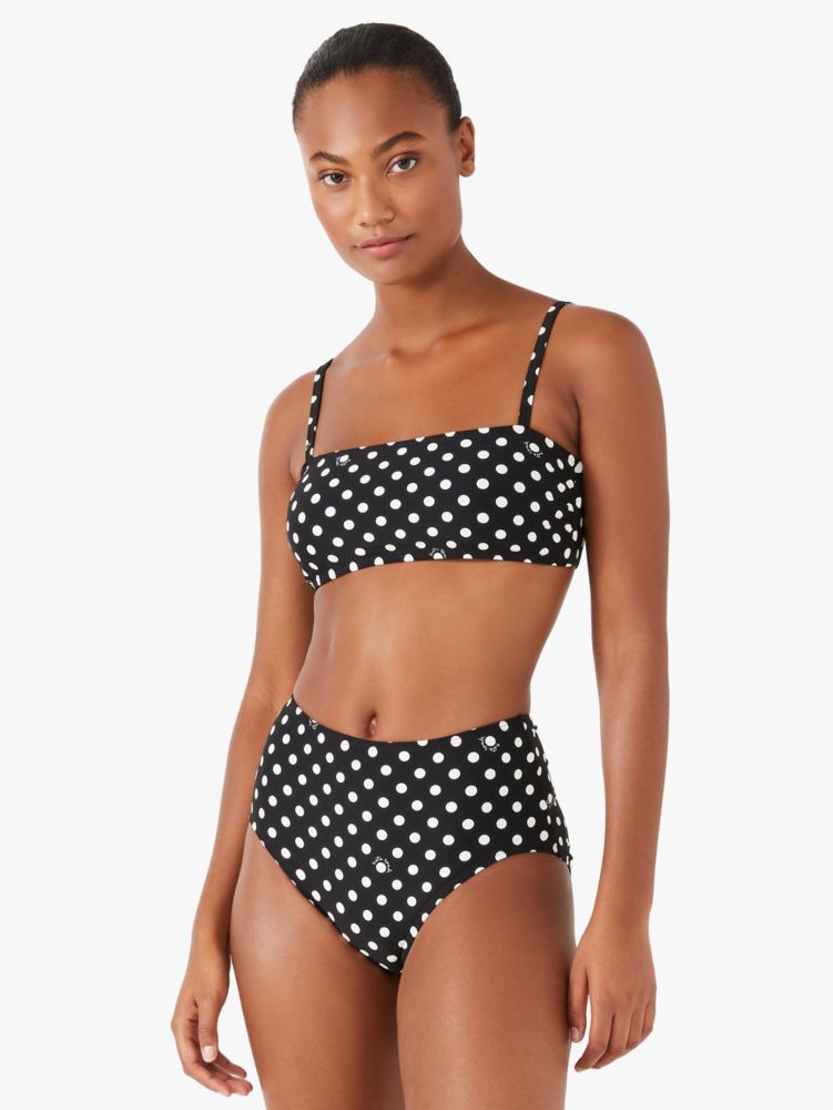 Kate Spade,lia dot high-waist bikini bottom,swimwear,