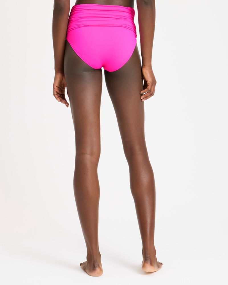 Kate Spade,Shirred High Waist Bikini Bottom,