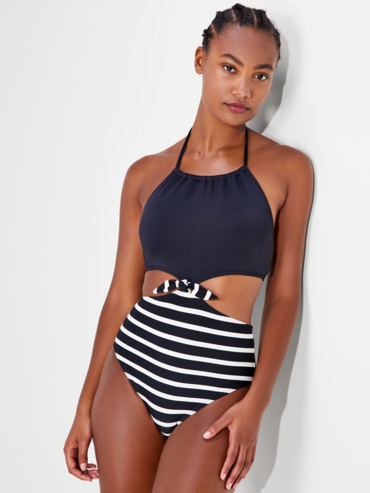 Breton Stripe High Neck Monokini