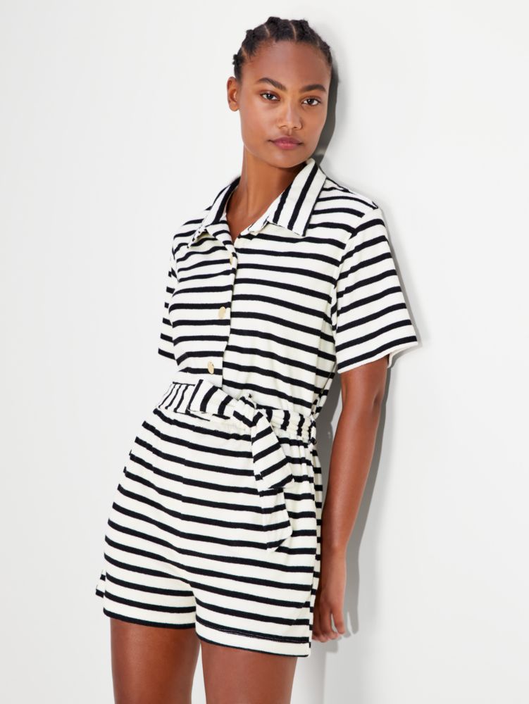 Black & White Striped Romper