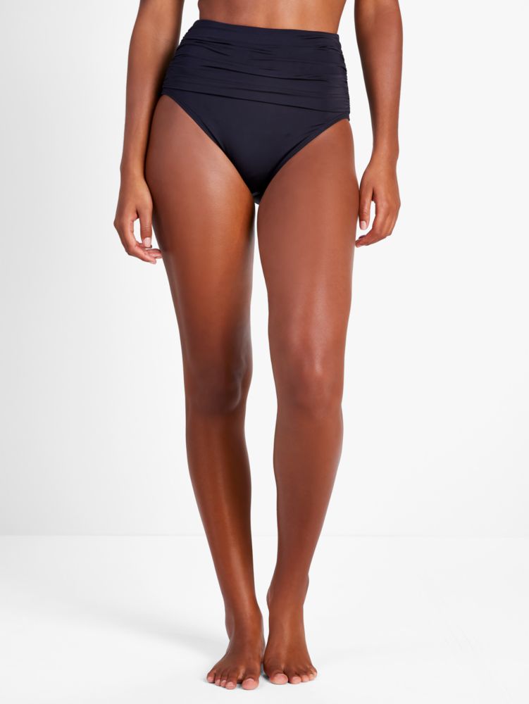 Shirred High-waist Bikini Bottom