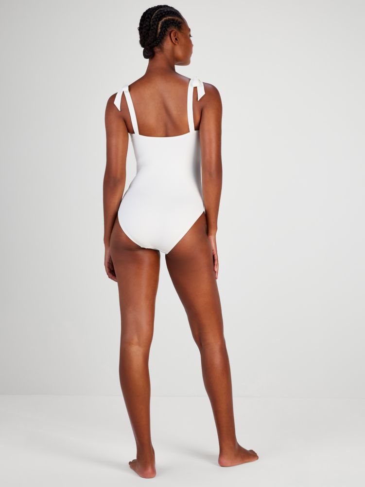 Kate Spade,Shirred Square Neck One-piece,