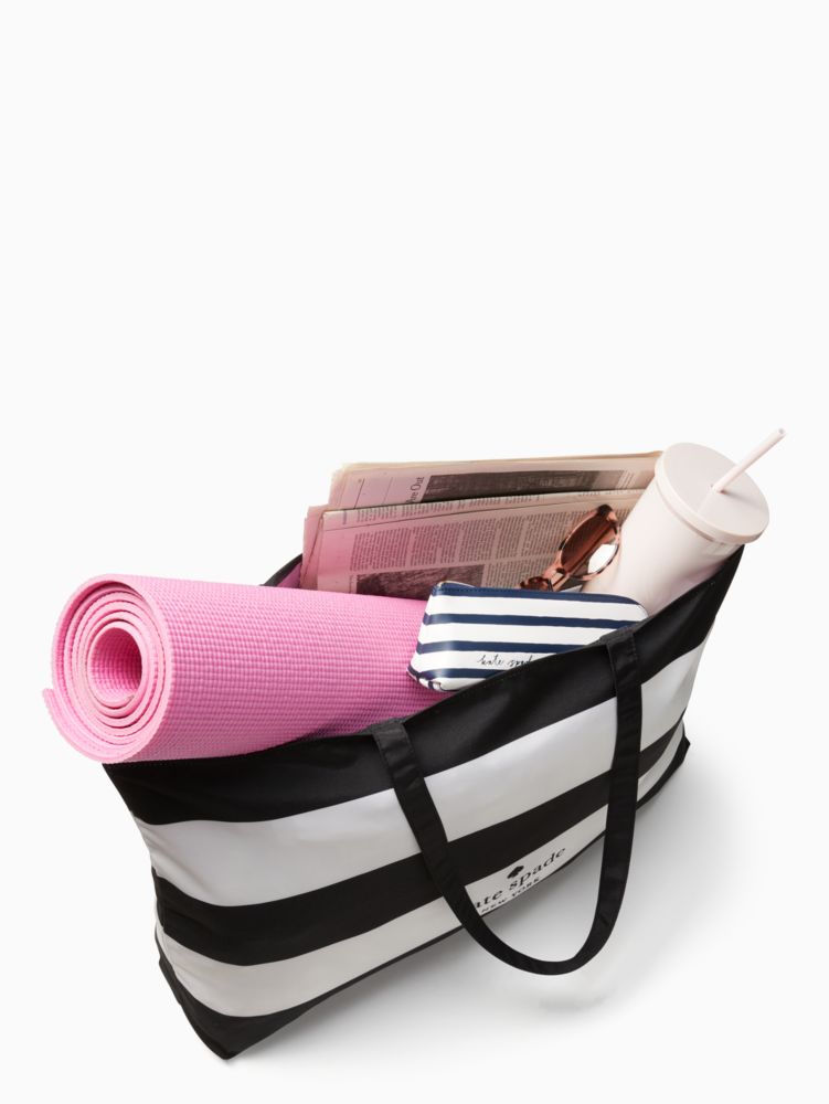 Pink White Stripe Canvas Tote Victoria's Secret