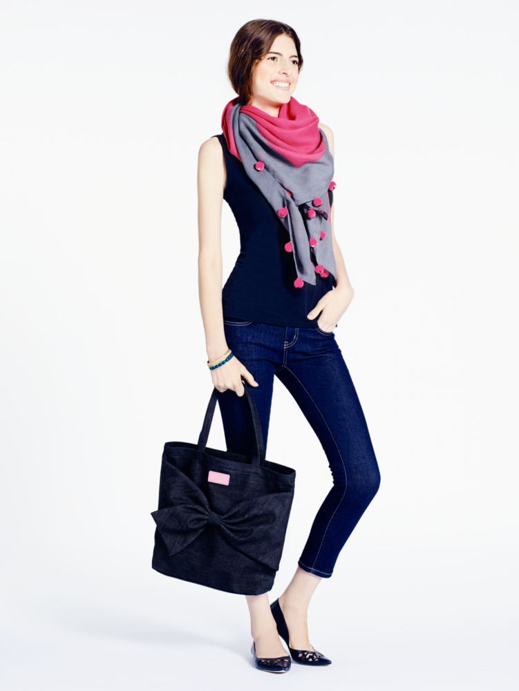 Indigo Denim Tote, , Product