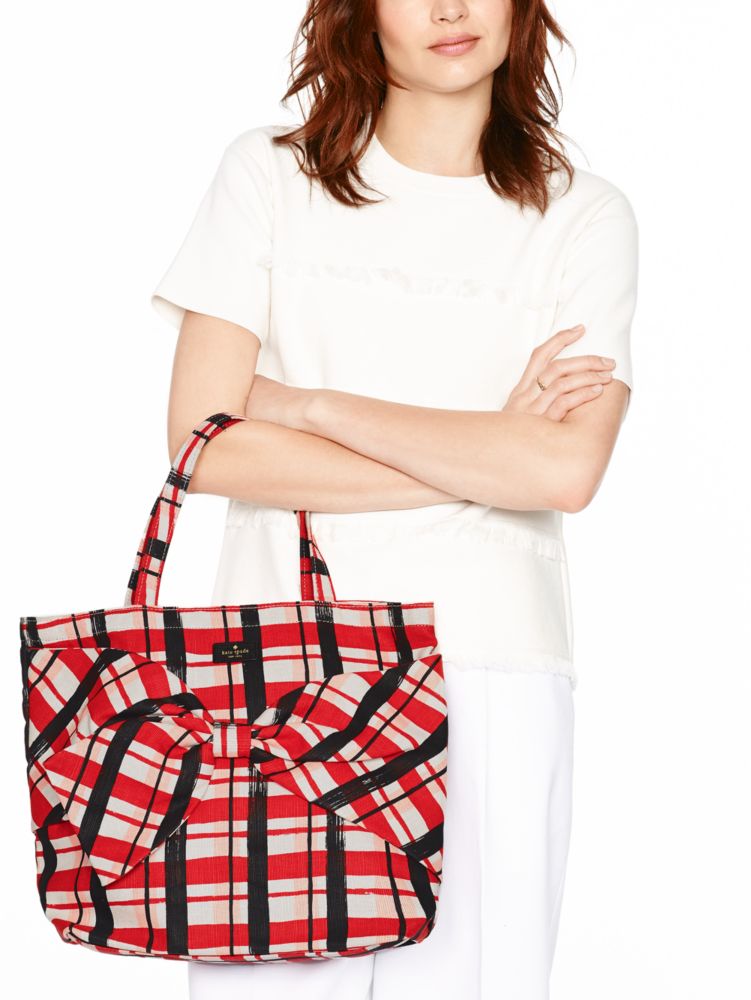 On Purpose Plaid Tote, , Product