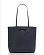 On Purpose Blue Leather Tote, , Product