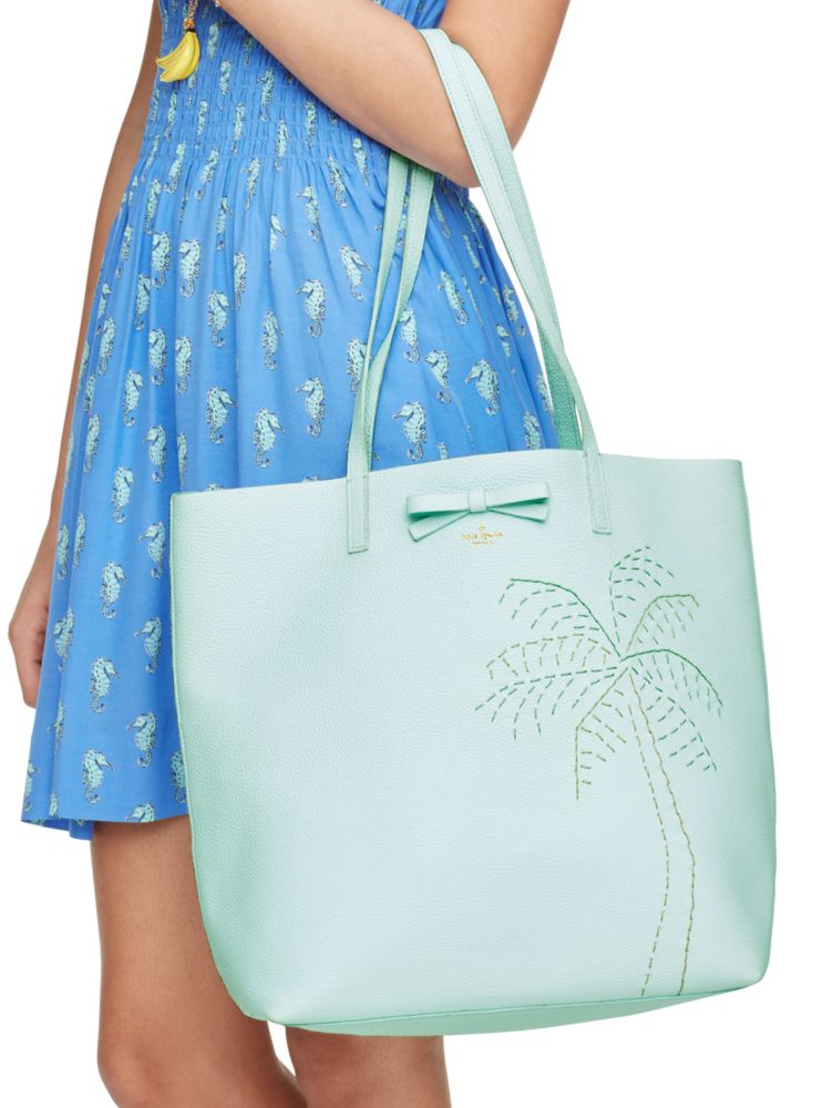On Purpose Leather Palm Tree Tote, , Product