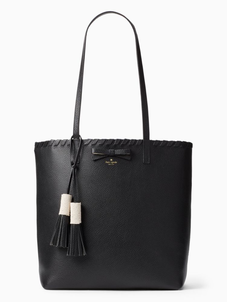 Kate spade black tote with online zipper