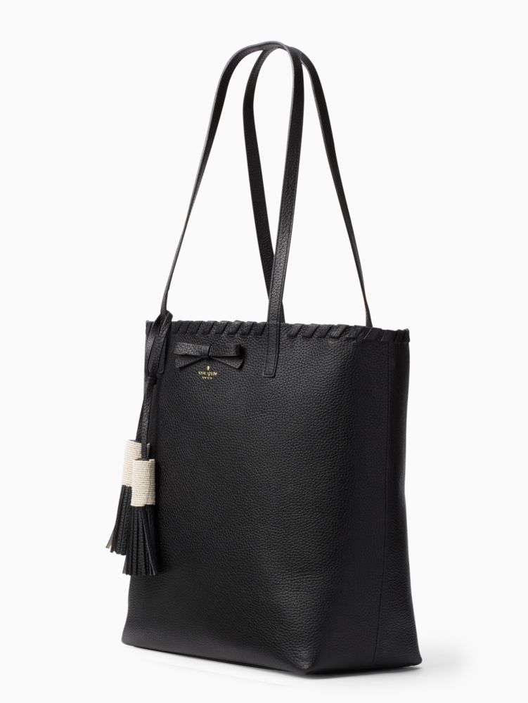 Tote Bag Handbag With Zipper Black Pu Leather Dustproof And