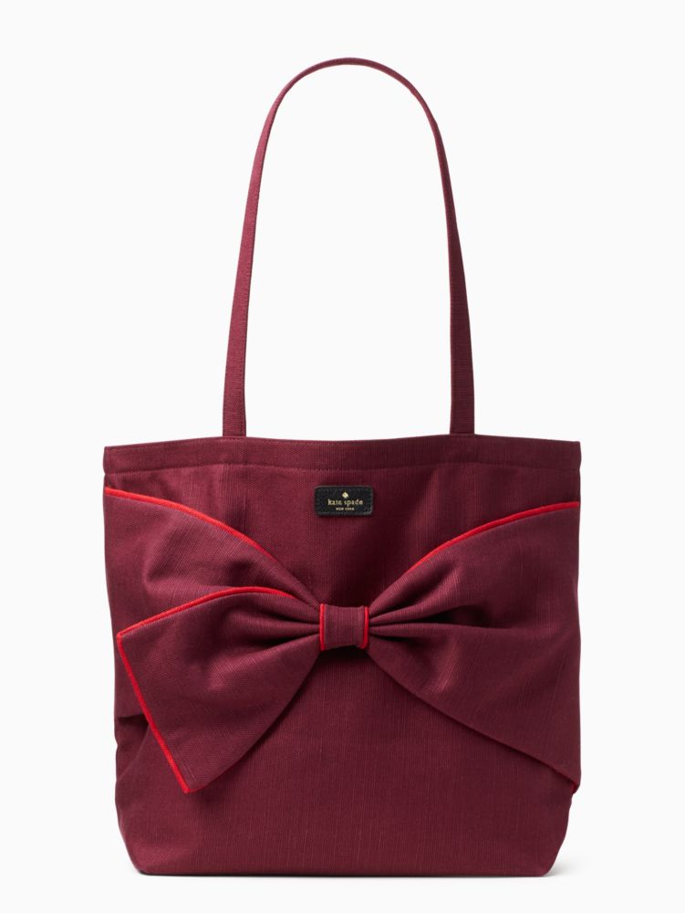 Kate Spade,on purpose canvas tote,tote bags,Currant Jam