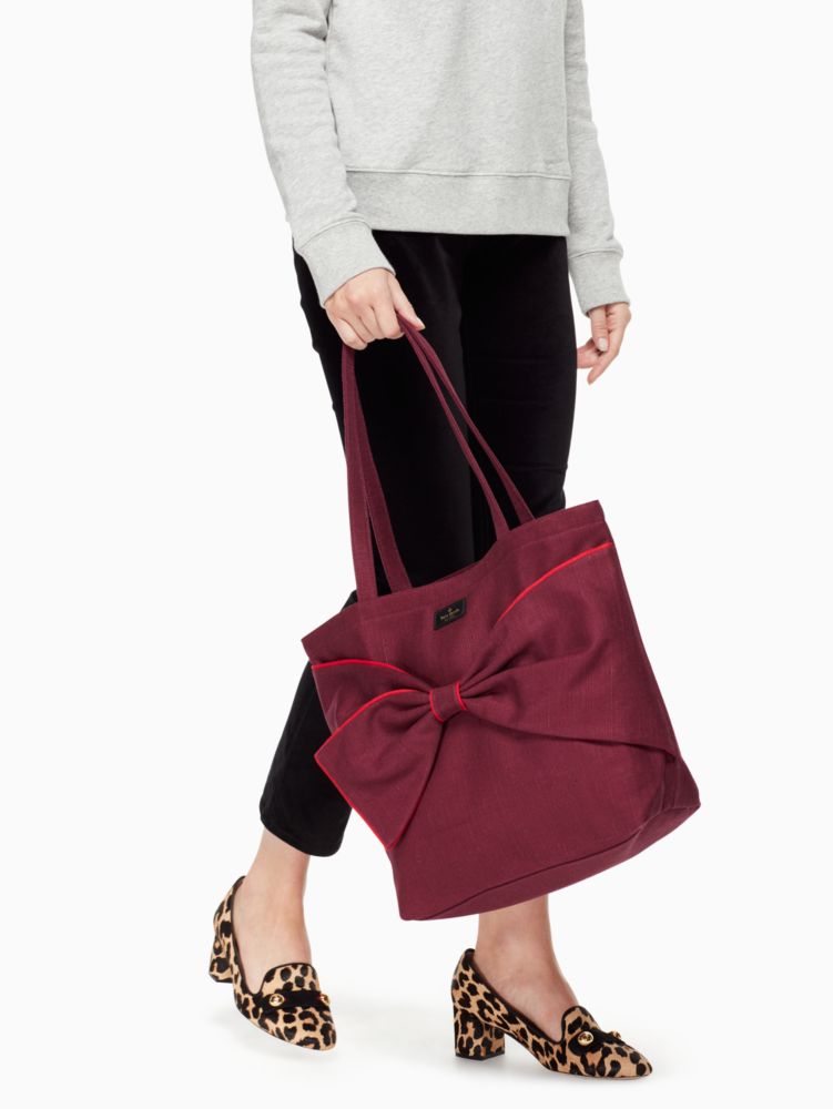 Kate Spade,on purpose canvas tote,tote bags,Currant Jam
