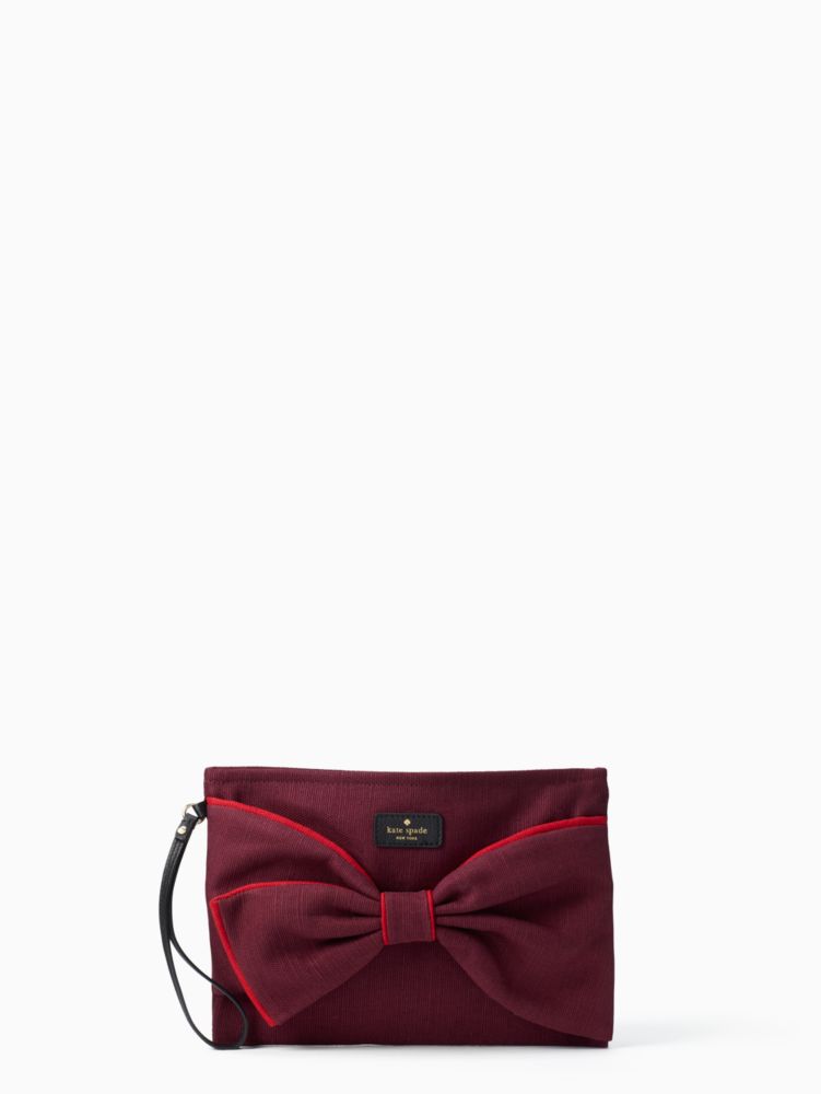 Kate Spade,on purpose canvas wristlet,Currant Jam