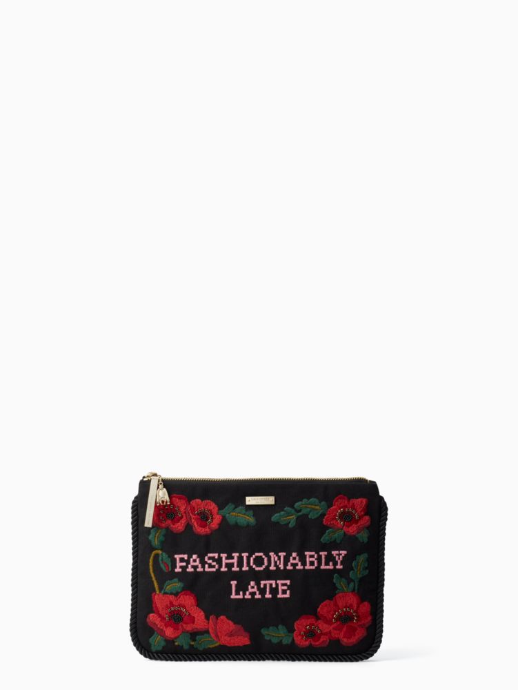 Kate Spade,On Purpose Embroidered Clutch,