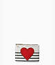 Kate Spade,on purpose heart embellished clutch,White