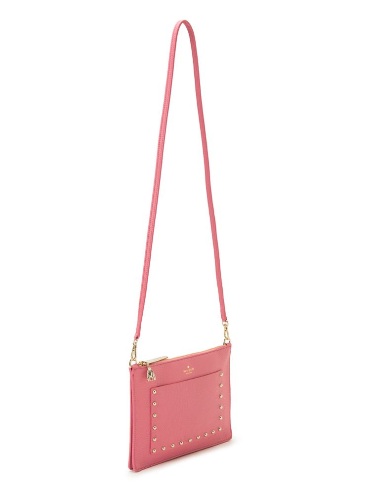 On Purpose Pink Sunset Studded Leather Crossbody | Kate Spade New York