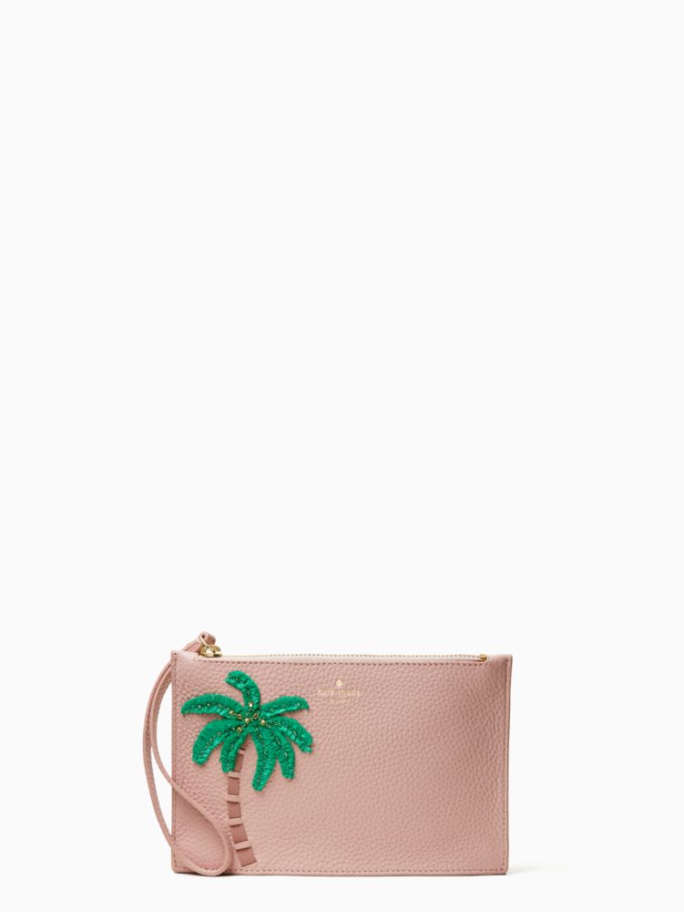 Kate Spade,On Purpose Embellished Mini Leather Wristlet,