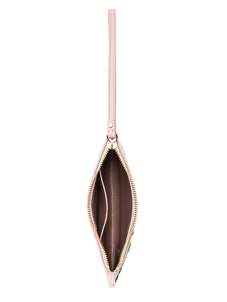 Kate Spade,On Purpose Embellished Mini Leather Wristlet,
