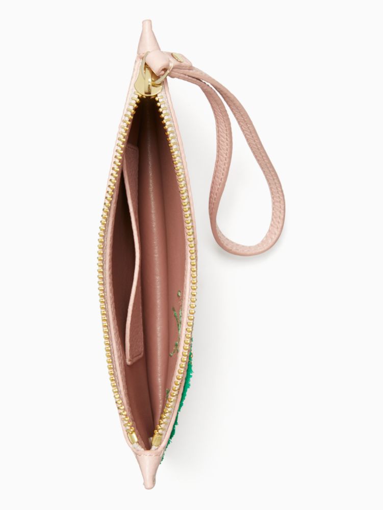 Kate Spade,On Purpose Embellished Mini Leather Wristlet,