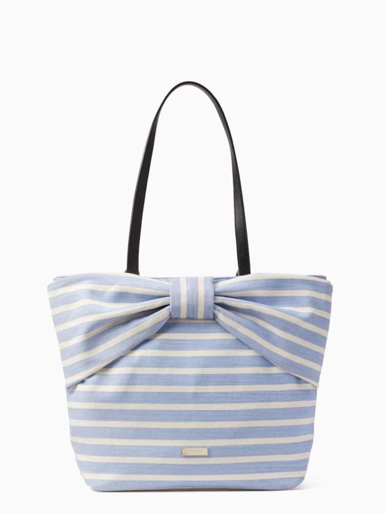 On Purpose Sailing Stripe Canvas Bow Tote, , Product