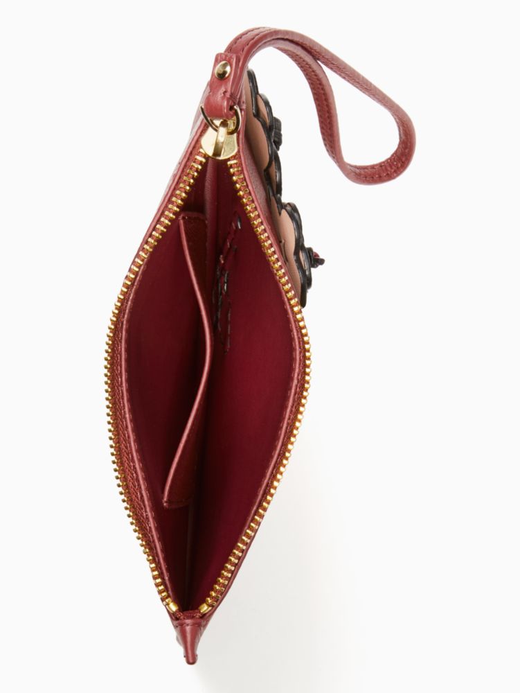 Kate Spade,On Purpose Embellished Mini Leather Wristlet,