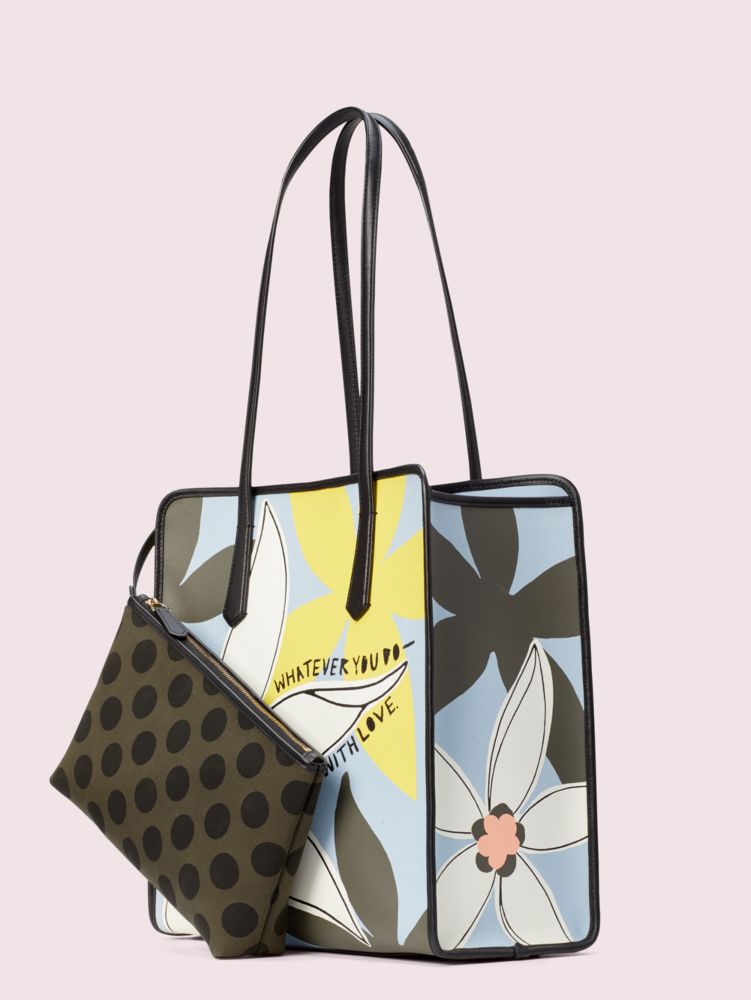 Kate Spade,cleo wade x kate spade new york floral tote,tote bags,Multi