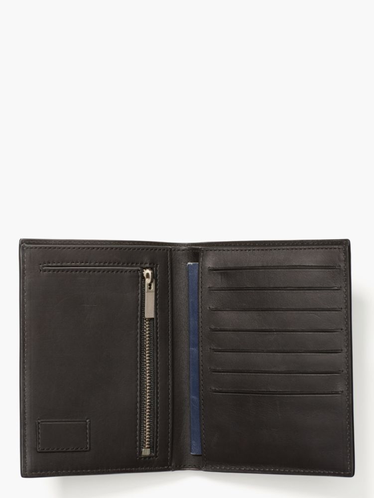 Kate Spade,Jack Spade Pebbled Leather Travel Wallet,Black