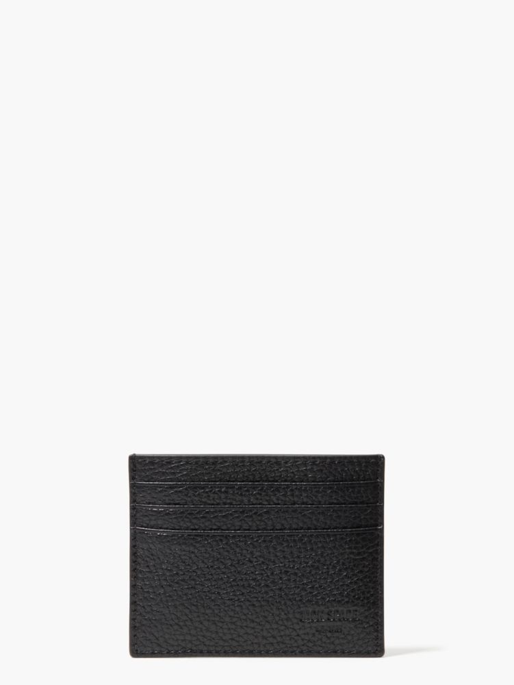 Kate Spade,Jack Spade Pebbled Leather Six Cardholder,Black