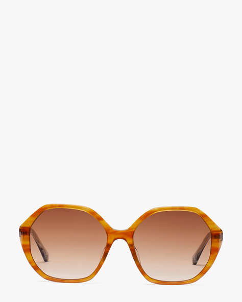 Kate Spade,Waverly Sunglasses,Brown Horn