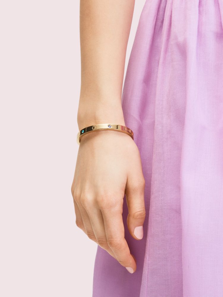 Kate Spade,infinite spade engraved spade bangle,bracelets,Gold Multi