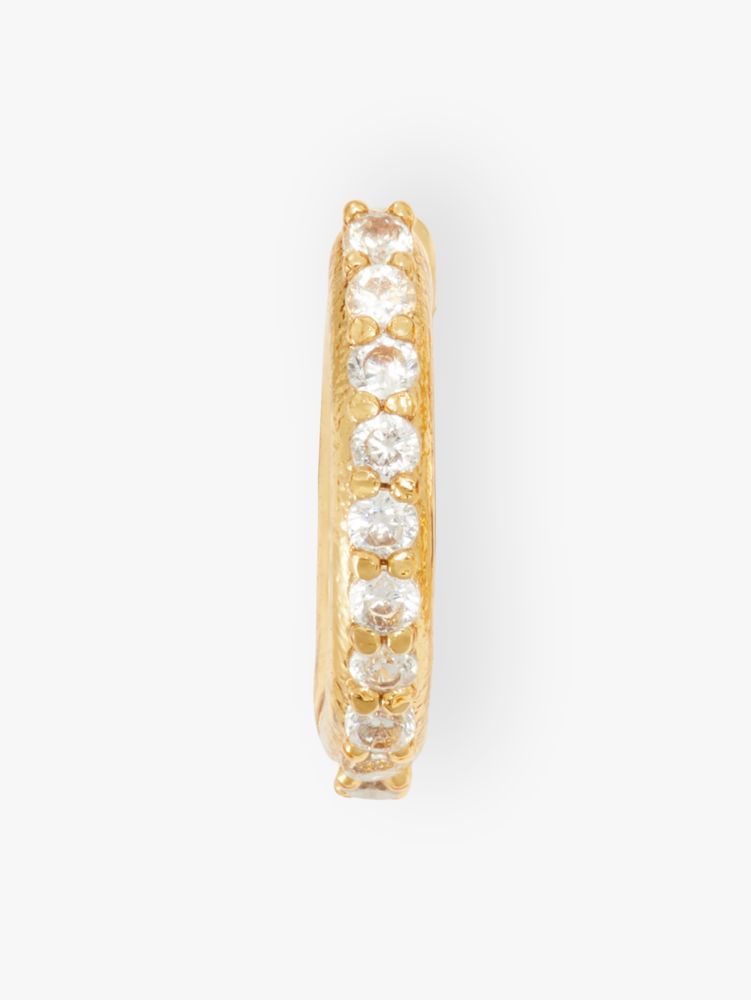 Kate Spade,Tiny Twinkles Pavé Mini Hoops,Huggies,Crystal,Cubic Zirconia,Metal Material,Gem Embellishment,Pave Embellishmen...,Clear