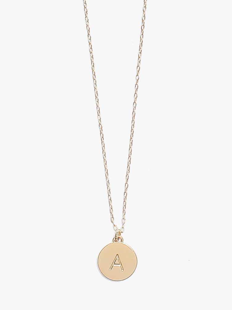 Kate Spade,A initial mini pendant,necklaces,Gold