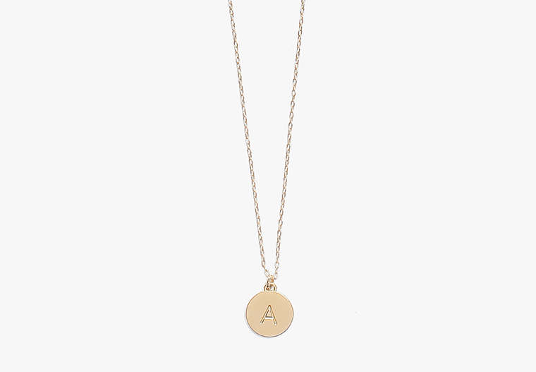 Kate Spade,A initial mini pendant,necklaces,Gold image number 0