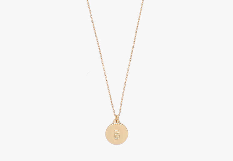 Kate Spade,b mini pendant,necklaces,Gold image number 0
